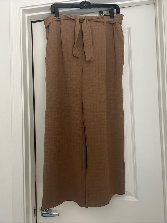Soho Pants - Soho Wide-Leg Tie-Waist Pants in Brown